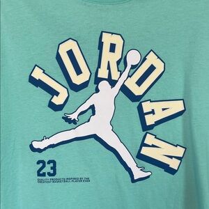 Jordan Kids Mint Green Tee with Logo